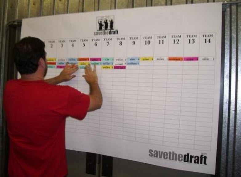 Fantasy Football Draft Board and Player Label Kit - SaveTheDraft.com